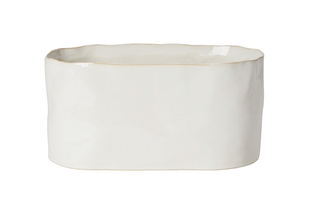 Oval Bowl High Gloss Natural White
