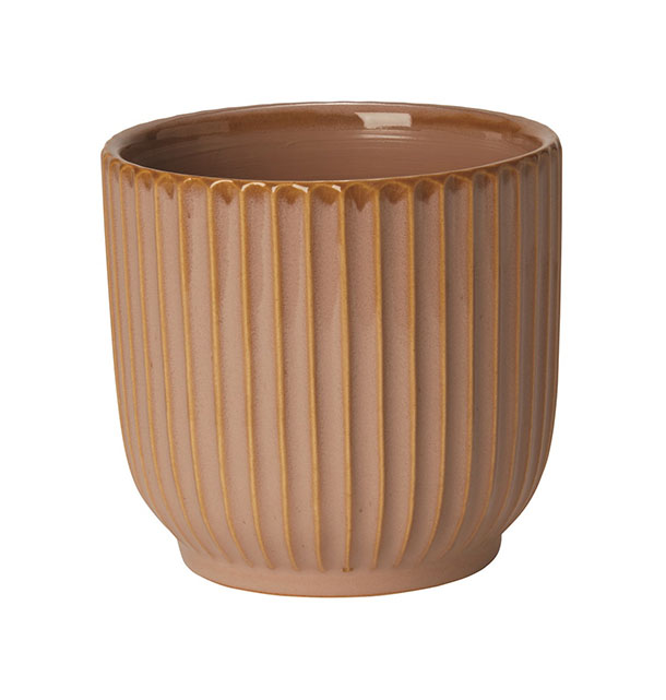 Laja Ribbed Reactive Pot Nude