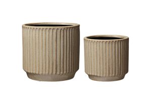 Elga Ribbed Pot Pack/2 sizes Cream