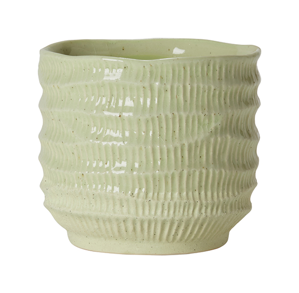 Prana Structure Ceramic Pot pastel green