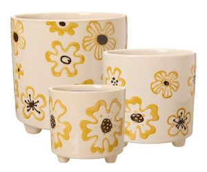 Rakel Pot White Yellow